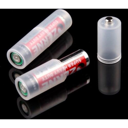 100PCS Battery Adapter Convertor Size AAA R03 to AA LR6 + Plastic Box WXTB