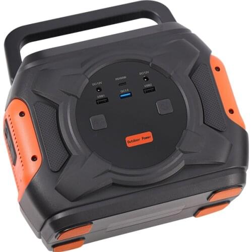 Portable power station 110V/220V solar generator backup battery AC outlet 80000mAh PD 100W for camping travel