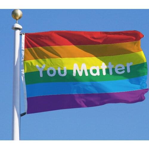 Gay Pride 3 x 5 Feet Rainbow Gay Lesbian LGBT Love Peace Respect Pride Flag- Perfect for Indoor or Outdoor Flying