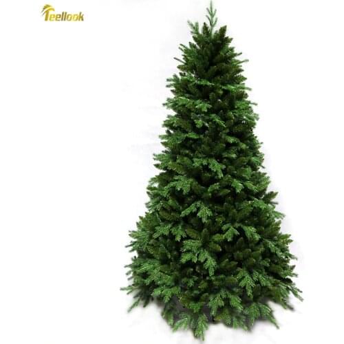 Teellook 1.5M / 1.8M / 2.1M / 2.4M Christmas tree naked tree Christmas day PE + PVC mixed leaves Christmas tree ornaments