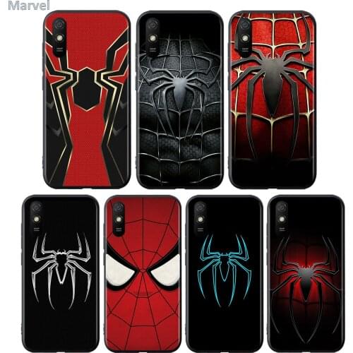 Spider Man Logo Silicone Cover For Xiaomi Redmi 9 9T 9C 8 7 6 Pro 9AT 9A 8A 7A 6A S2 5 5A 4X Plus Phone Case