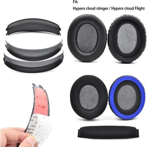 Earpad Replacement for HyperX Cloud Flight Cloud Stinger Gaming Headset Ear Pad Cushion Headband Ear Cover Earpads Repair Parts