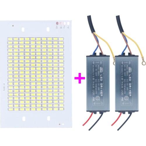 50W 100W 150W 200W LED SMD5730 Chip Lamp Bead With LED Driver High Power LED Floodlight 30-36V For Indoor Outdoor DIY PCB Kit