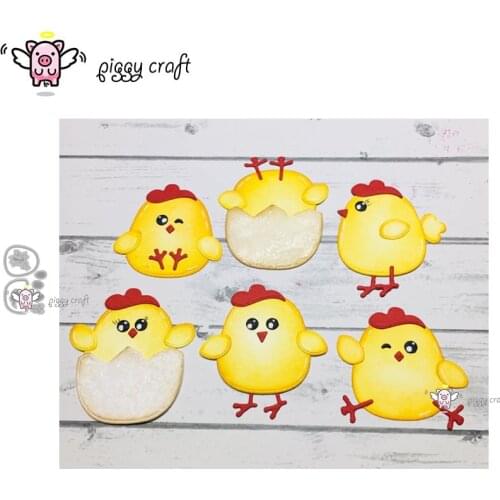 Piggy Craft metal cutting dies cut die mold Easter chicken eggshell Scrapbook paper craft knife mould blade punch stencils dies