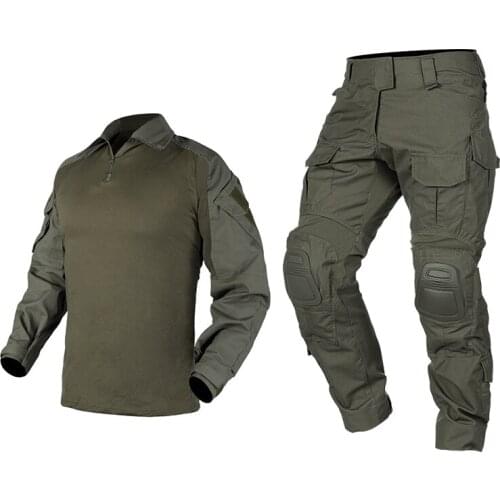 Tactical G3 Combat Suit Shirt & Pants Knee Pads Update Ver Camo Airsoft Military Combat Uniform