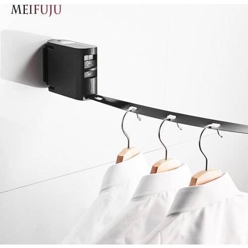 Retractable Clothes Line 4m Invisible Wall Mounted Stretch Clothesline Dryer Indoor Clothesline Hotel Clothes Line Rack Outdoor