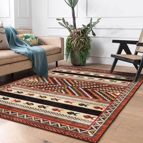 120x160 Retro Vintage Carpet Persian Carpet Living Room Bedroom Mat Anti-slip Area Carpet Absorbing Boho Moroccan Tabisstyle