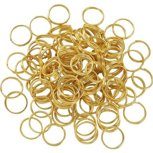 Pandahall 10mm Golden Plated Split Rings Iron Open Double Loop Jump Rings Connectors for Jewelry Making About 200pcs