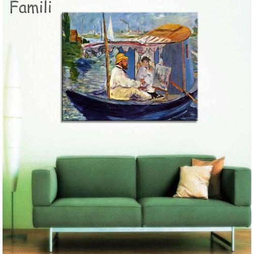 1pcs Wall Decorative monad Print Canvas Oil Painting Unframed Wall Pictures for Living Room Top Wall Decor Landscape Posters