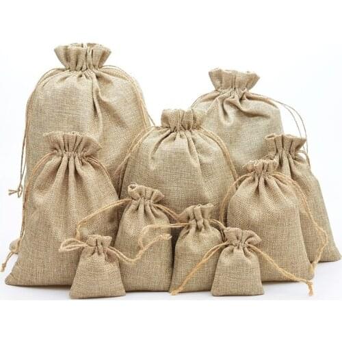 10PCS/Lot various sizes of khaki jewelry gift packaging sachet bag storage bag earphones, power bank flannel drawstring pocket