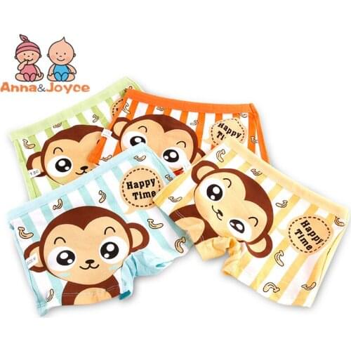 12pairs/Lot Cotton Boys Underpants Cute Kids Boxer Children Underwear Suit 2-10 Years