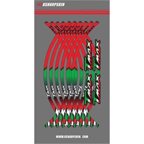 12 X Motorcycle Styling Wheel Hub Tire Reflective Sticker moto Car Decorative Stripe Decal For YAMAHA TMAX TMAX530
