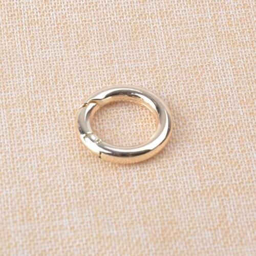 3/4 inch Gold Plated Spring O Ring 20mm inner Dia. Zinc Alloy Metal Ring For Bag Making 20pcs/lot