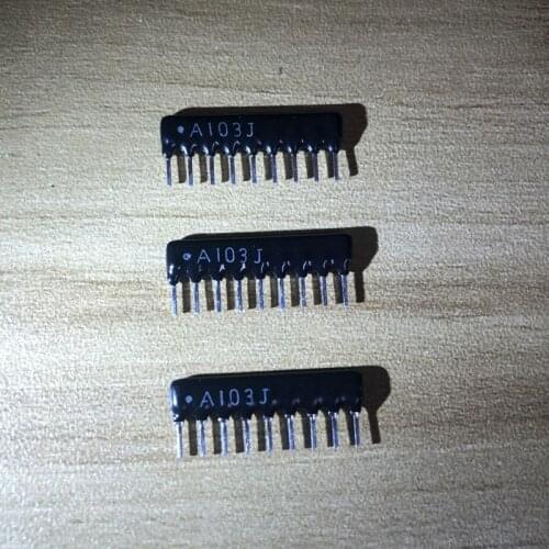 9Pin Resistor Network Array A09-103J 9A103 A09-103 9A103J 9A103G 10K OHM 2.54MM Pin SIP-9