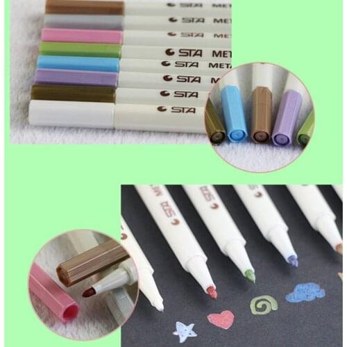 DIY Photo Album Accessory Colorful Pen Handwriting Pen For Black Paper Card Drawing Pen 8Colors
