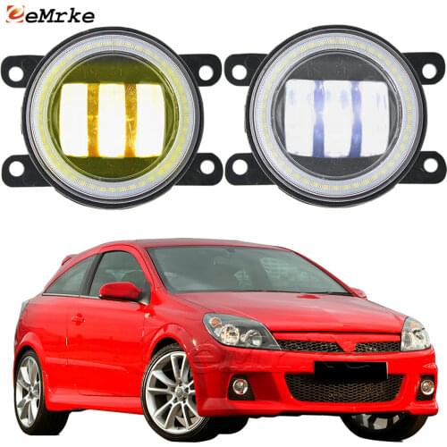 2X Led Angel Eye DRL for Opel Astra G H OPC VXR HSV Vauxhall Holden 2002-2010 '09 LED Fog Lights Lamp Lens Daytime Running Light
