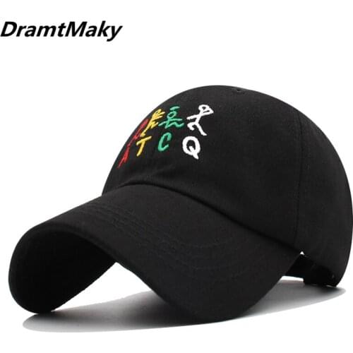 Letter ATCQ Embroidery Mens Baseball Cap Women Men Black Snapback Hat Casquette Casual Cotton Cross Peaked Cap Bone dad cap new