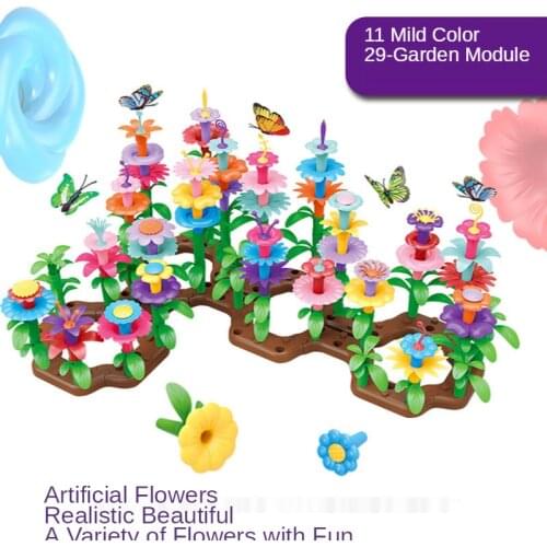 Childrens educational puzzle mosaic garden world set intelligence development DIY assembled toy stall 3d puzzles baby toys