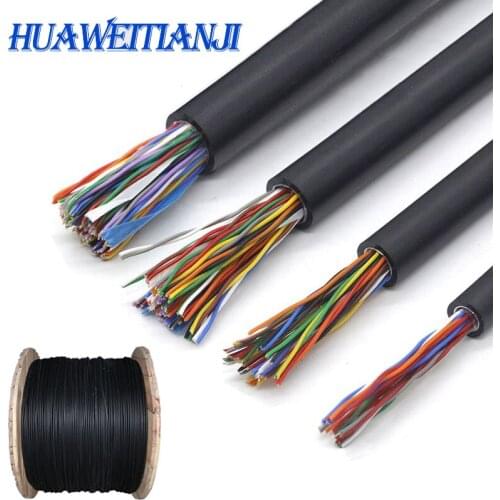 HUAWEITIANJI Outdoor HYA big logarithm 20 pair cable, 20pr 20*2*0.4mm Telephone CAT3 20 Pair Copper Cable 100m
