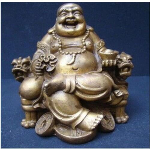 Exquisite Chinese Collectable Copper buddha figure ornament statue