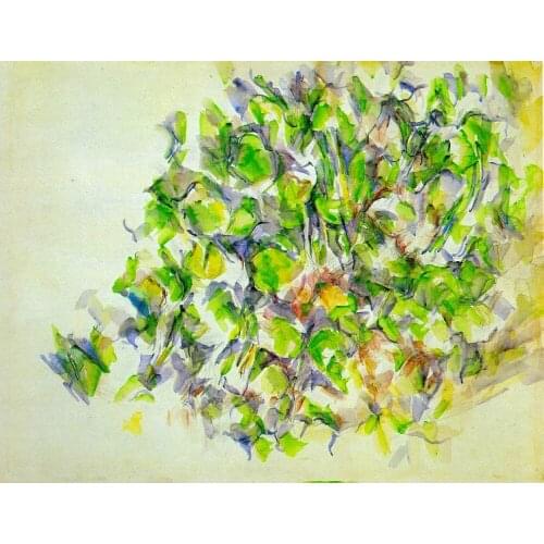 Handmade Oil Painting Reproduction on linen canvas,foliage BY paul Cezanne ,Free Shipping ,TOP quality