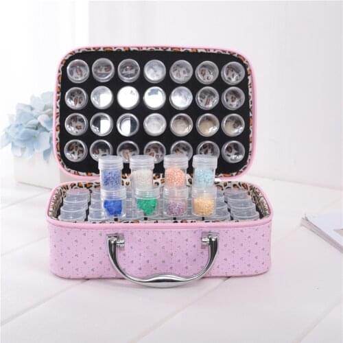 Huacan Diamond Painting Storage Box 56 Grids DIY Diamond Embroidery Mosaic Tool Accessories
