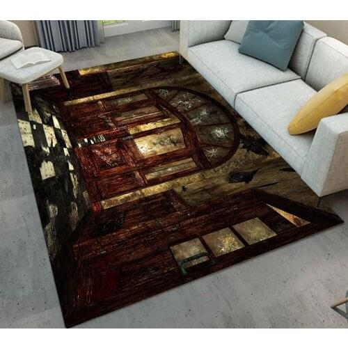 Retro Old House Indoor Halloween Living Room Carpets Home Hallway Area Rugs Childrens Room Floor Cushion Bathroom Non-Slip Mat
