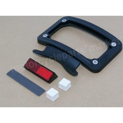 Motorcycle Chrome/Black License Plate Curved Laydown Number Mount Frame Bracket For Harley Dyna Road Electra Street Glide FLHX