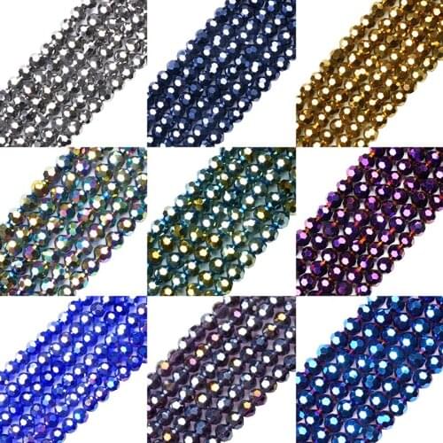 4MM 6MM 8MM Ball Faceted Austrian Crystal Beads High Quality Round Sphere Shape Loose AB Beads for Jewelry Making Bracele