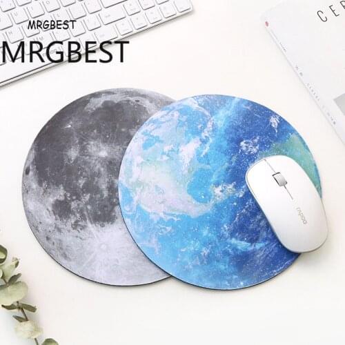Beautiful Planets Star Pattern Round Mouse Pad 200x200/220x220MM Natural Rubber Softy Desk Mat for Children and Ault