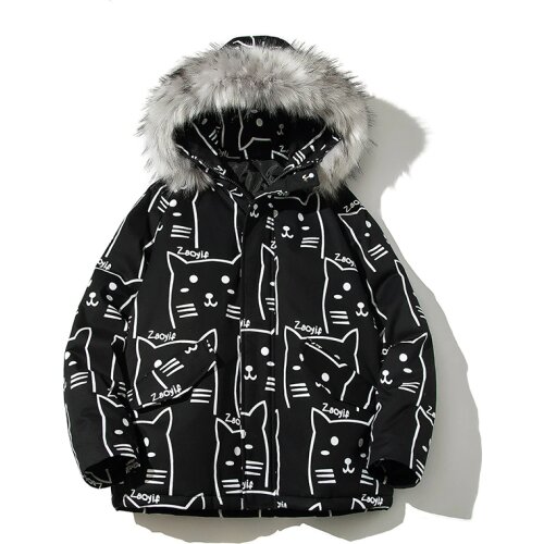 GlacialWhale Mens Winter Down Jacket Men 2020 Cargo Gradient Jacket Hooded Windproof Coat Streetwear Waterproof Jacket For Men