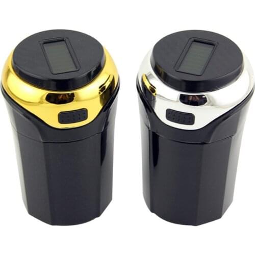 80% Hot Sell Car Auto Travel Solar Power LED Light Cigarette Smoking Ash Holder Cup Ashtray