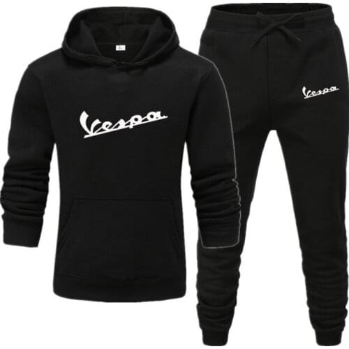 New mens hoodie suit Vespa sportswear pullover sweater hoodie + sports pants jogging mens pullover 3XL sports suit men