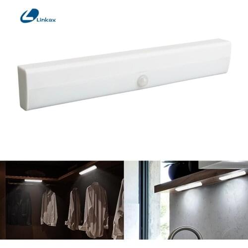 10 LED Battery Wall Lamp Cabinet Wardrobe Light IR Infrared Motion Detector Wireless Sensor Lighting Closet Night
