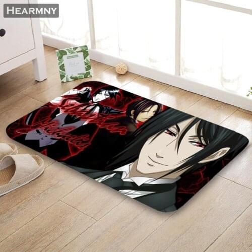 HEARMNY New Doormat Kuroshitsuji Sebastian Home Mat Machine Made Anti Slip Carpet Living Room/Hallway Bath Mat For Kids Gift