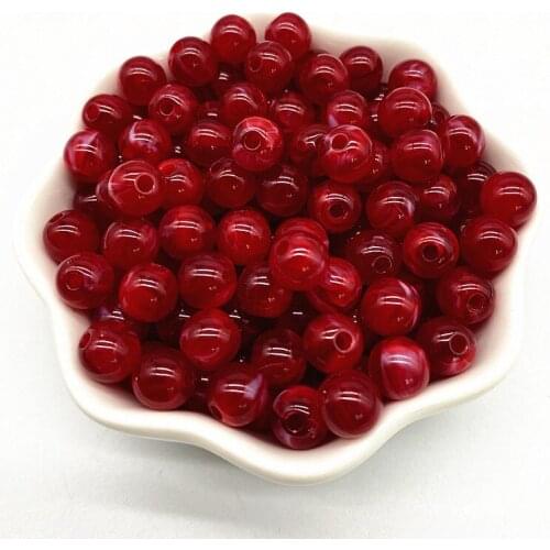 New 8mm --14mm Acrylic Beads Imitation Pearl Beads Scattered Beads DIY Handmade Earrings Bracelet Accessories Materials #18