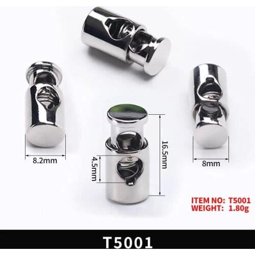 Plastic/Metal Toggle Spring Loaded Cord Locks Drawstring Rope Clip End Round Ball Sliding Fasten Button Lanyard Paracord Stopper