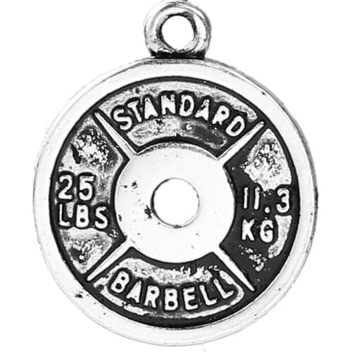 DoreenBeads Zinc Based Alloy Charms Pendants Round silver color Message 21mm( 7/8") x 17mm( 5/8"), 10 PCs