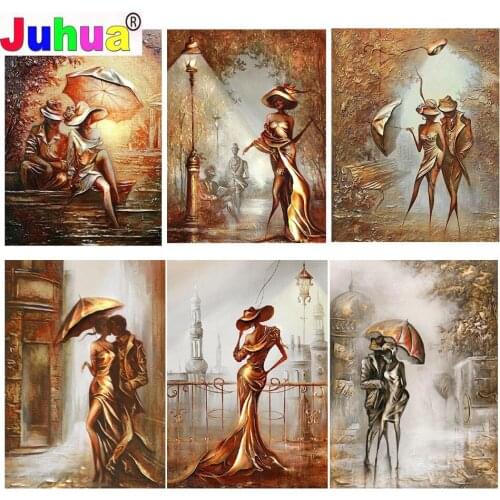 Full Square 5D Diy Diamond Painting Romantic Elegant Couple Ladies Diamond Embroidery Cross Stitch Mosaic Home Decor Gift