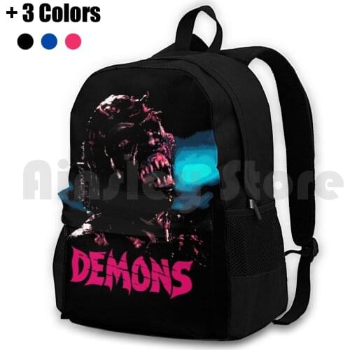 Demons Outdoor Hiking Backpack Waterproof Camping Travel Demon 80S Horror Terror Movies Vintage Movie Cinema Vintage Vintage