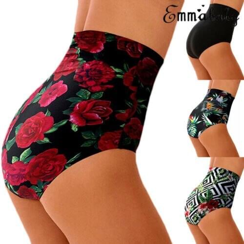 Meihuida Brand High Waist Swimming Shorts Floral Women Sexy Swimsuit Ladies Casual Bottoms Summer Bathing Shorts Hot Sale 2019