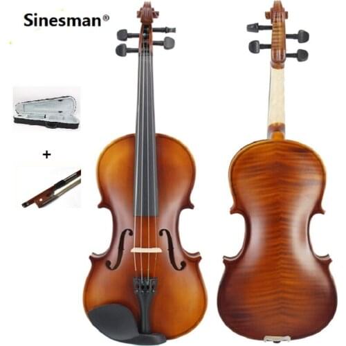 Plywood Violin With Case and Bow For Students and Beginners 4/4 3/4 1/4 1/2 1/8