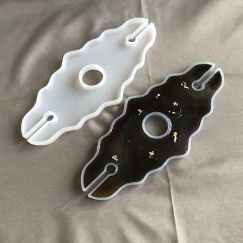 10.5*24CM Irregular Red Wine Rack Silicone Mold Set Cup Pad DIY Crystal Mold Silicone Irregular Coasters Cup Tools Epoxy Craft