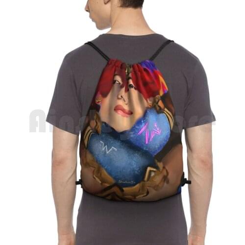 Superhero Tae Backpack Drawstring Bags Gym Bag Waterproof Wonder Man Taehyung Korean Superhero