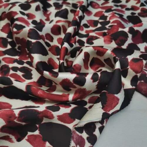 Fabric By The Yard Satin Dots Imitation Silk Printed Polyester Dress Pajamas Accessories Scarf Shirt
