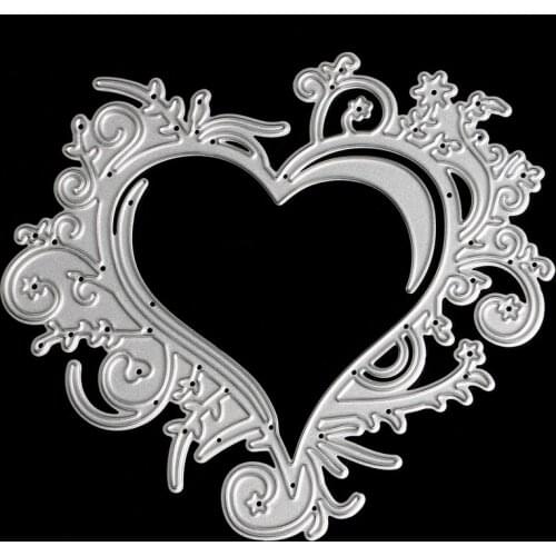 Heart Lace Cutting Dies Stencils Scrapbook Album Embossing Card DIY Craft Decor