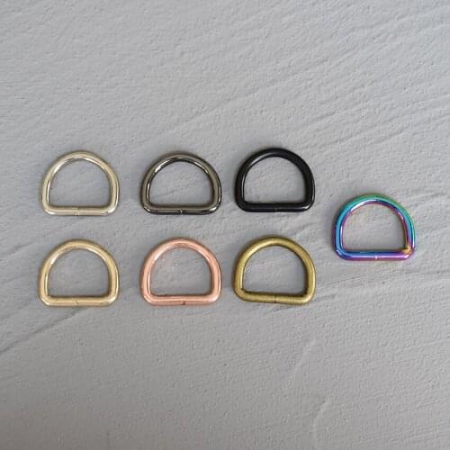 100 Pcs 25mm High Quality Metal D Ring Buckle for Webbing Backpack Bag Parts Leather Craft Strap Belt Purse Pet Collar 25-D