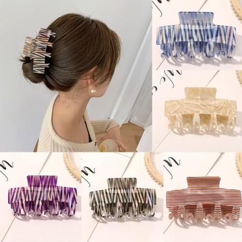 New Women Girls Acetate Hair Clip Leopard Hair Claws Headband Hair Crab Clamp Square Claw Clip Hairpins Hair Accessories