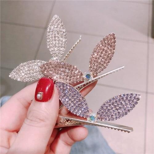 Korean Style Hair Clip Headband Clip Simple Personality Rhinestone Cute Girl Mini Ear Hairpin for Women Fashion Hair Accessories