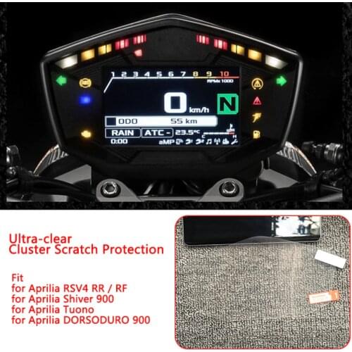 New Clear Cluster Scratch Protection TPU Film Screen Protector For Aprilia RSV4 RR/RF / DORSODURO 900 / Tuono / Shiver 900